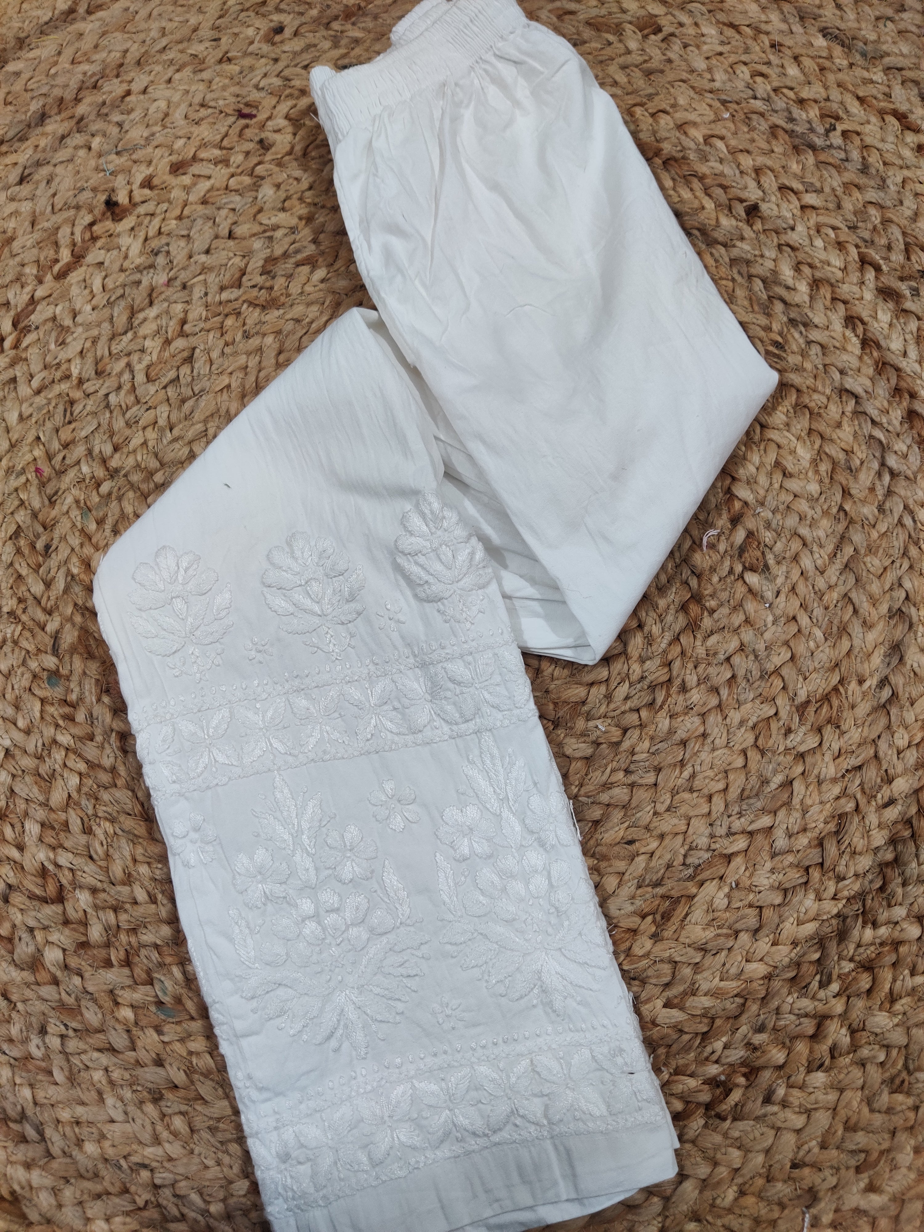 Nikhat Premium Lycra Stretchable Chikankari Pant