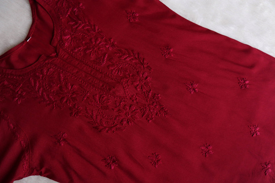 Vibha Ombre Chikankari Short Top