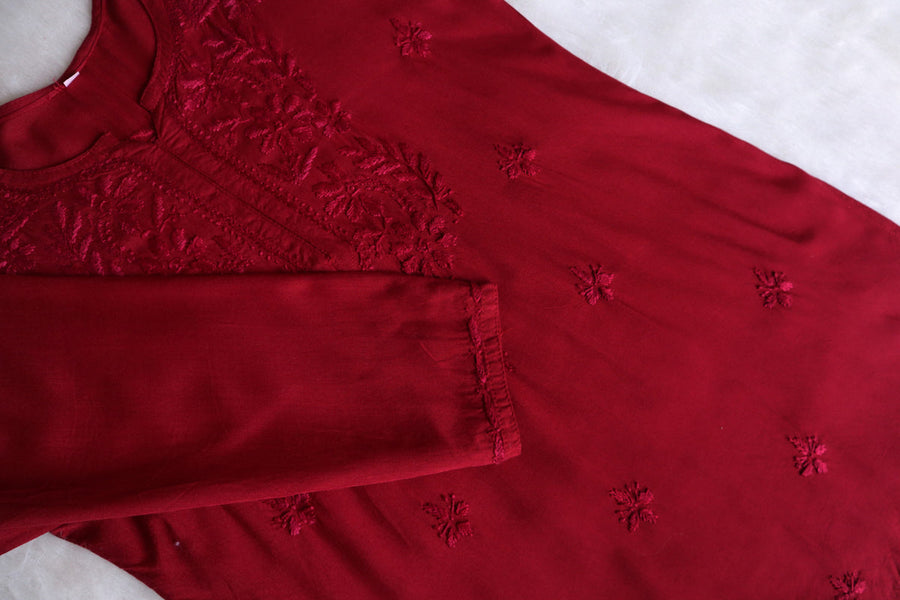 Vibha Ombre Chikankari Short Top
