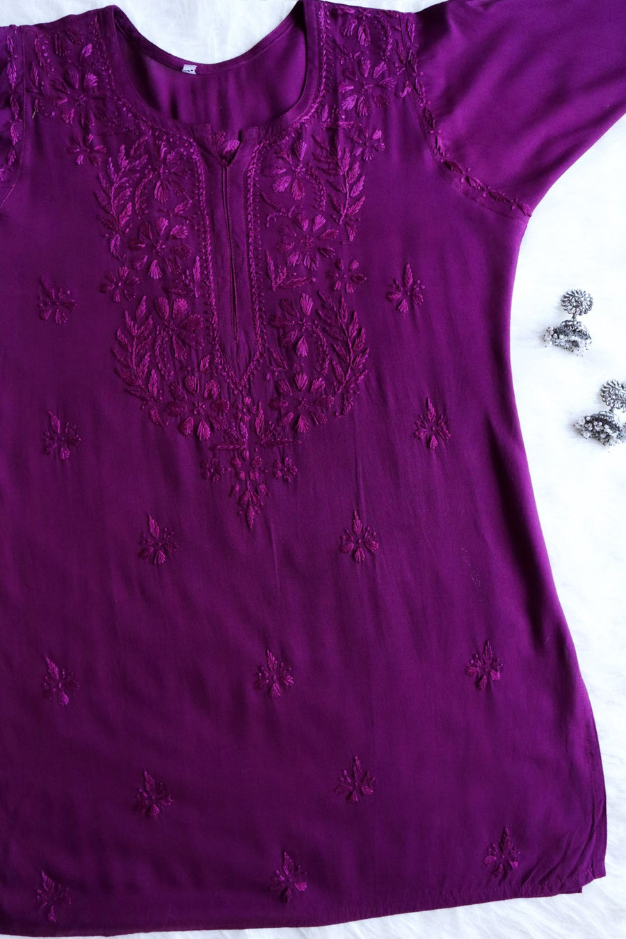 Vibha Ombre Chikankari Short Top