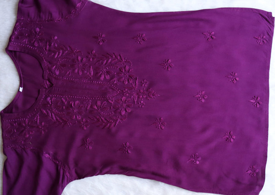 Vibha Ombre Chikankari Short Top