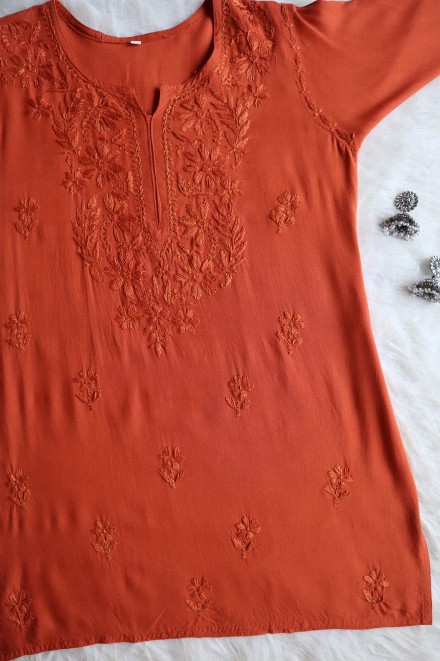 Vibha Ombre Chikankari Short Top