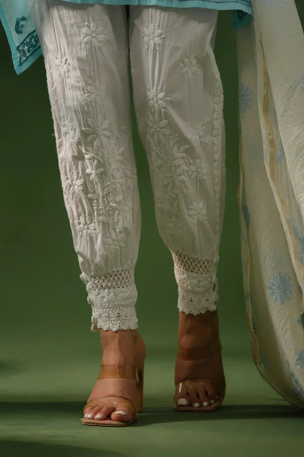 ThelucknowichikanDesigner Chikankari Afgani Salwar The Lucknowi Chikan