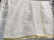 Handcrafted Chikankari Dupatta Pure Chanderi